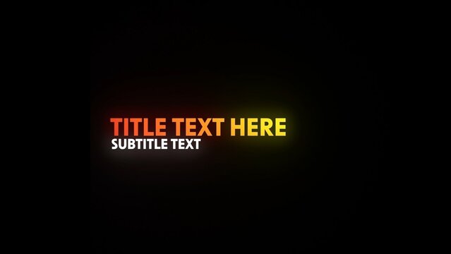Modern Glowing Colored Text Lower Third