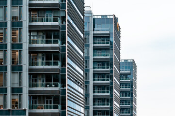 Fototapeta premium Close-up of modern apartment buildings