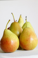 Australian Corella pears (Corella/Forelle) in portrait mode.