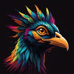 Colorful Bird Portrait