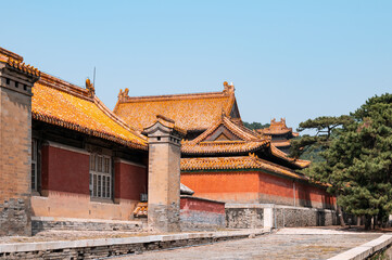 Fototapeta premium The architecture in the imperial tombs of the Qing Dynasty in China