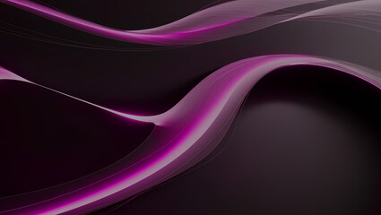 Elegant abstract wave design in gradient purple and black tones, offering a smooth and minimalist aesthetic in 4K resolution.