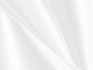 Fototapeta premium Clean fashion soft fabric textile woven beautiful abstract smooth curve shape decorative white and gray background