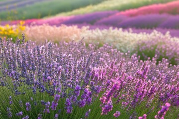 Obraz premium Vibrant Lavender Fields of Provence: Famous French Countryside