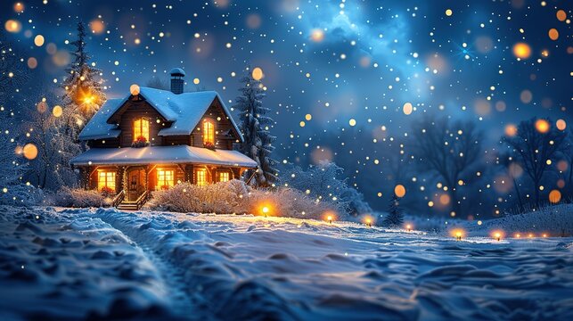 Design Image on Winter Background - a charming and cold-season visual. The design stands out gracefully against the wintry backdrop.