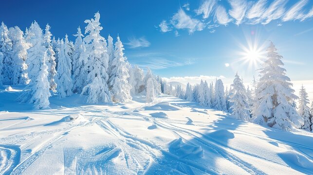 Design Image on Winter Background - a charming and cold-season visual. The design stands out gracefully against the wintry backdrop.