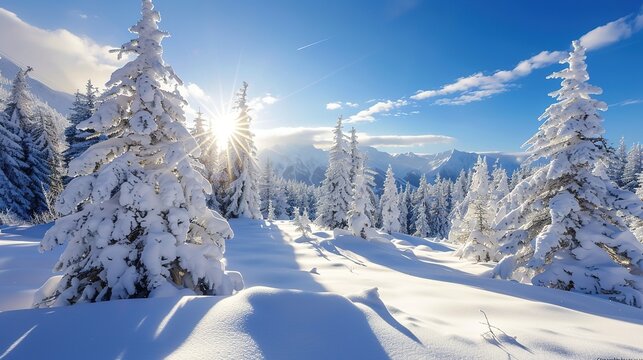 Design Image on Winter Background - a charming and cold-season visual. The design stands out gracefully against the wintry backdrop.