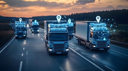 Digital Fleet Management Dashboard with Live Tracking Data and Logistics Analytics