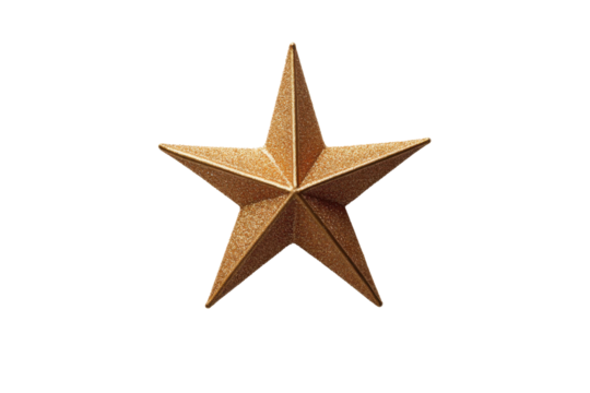 Brown star shape on white isolated background transparent background - Powered by Adobe