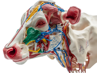 Cow Anatomy Model   Head  Muscles  Veins  Arteries  Nerves  Veterinary  Biology  Education