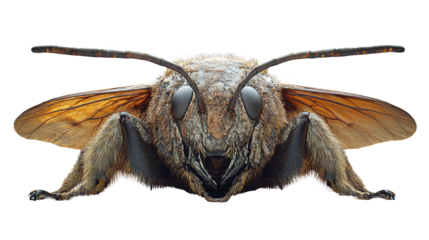 Close up of a Bee with Glitch Effect