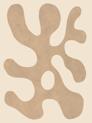 Minimalist abstract art print. Wall art. Modern art. Created with Generative AI technology