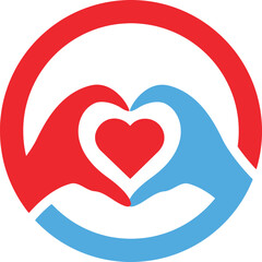 Heart Hands Icon, Charity Logo, Love Symbol, Donation, Community, Unity, Care, Support, Compassion