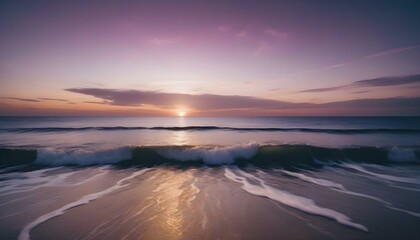 Sunset over the sea. AI generated