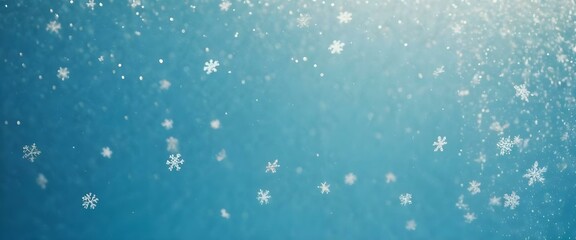 Snowflakes on the blue. New Year and Christmas background. 