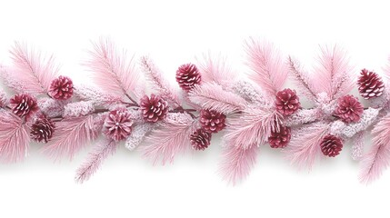 Pink Christmas Garland for Eco-Friendly Decor