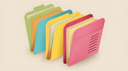 Minimalist File Folder Vector Graphic