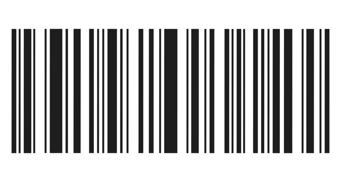 Barcode icon on transparent background