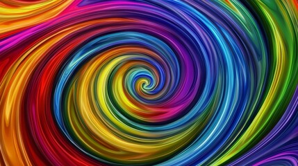 Fototapeta premium Vibrant swirl of colors creating a mesmerizing spiral pattern, perfect for art and design projects.