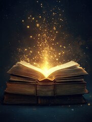 Glowing Bible symbolism, with a radiant light emerging from the pages, representing divine guidance and wisdom, with subtle golden hues