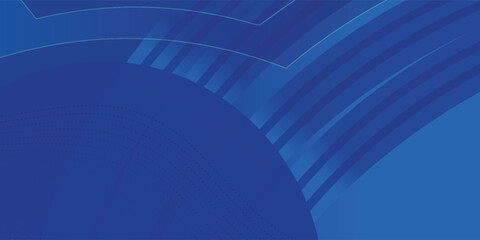 Vector Abstract, science, futuristic, energy technology concept. Digital image of polygon overlap, golden stripes lines with blue light, speed and motion blur over dark blue background