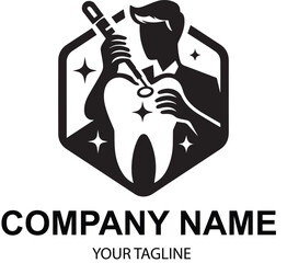 vector dental logo design 