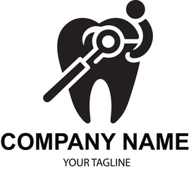 vector dental logo design 