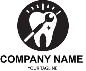 vector dental logo design 