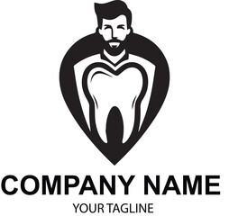 vector dental logo design 