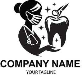 vector dental logo design 