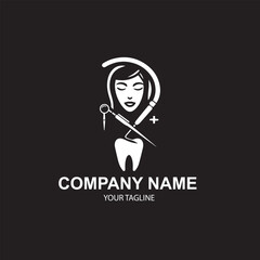 vector dental logo design 