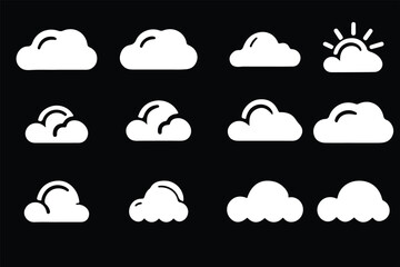 Obraz premium Cloud icon vector illustration 