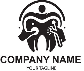 vector dental logo design 