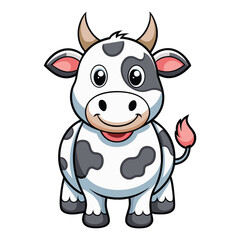 Cute baby cow cartoon