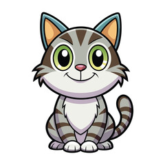 Cartoony cute baby cat