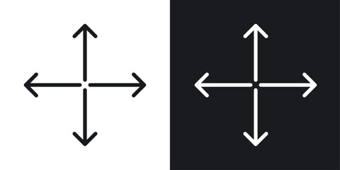 Drag icon vector icon set black filled and outlined style.