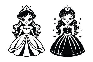 Fototapeta premium little princess with a crown