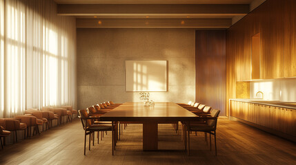 Fototapeta premium Modern Conference Room with Natural Light