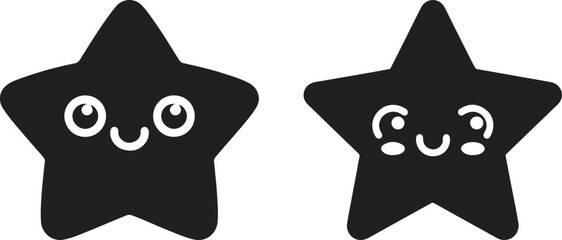 silhouette of cute face with star  © AIGen Studio