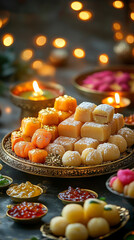 Assorted Indian Sweets Platter for Festive Celebration