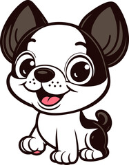 Boston Terrier Dog breed cartoon character