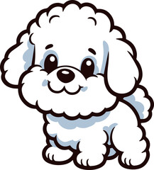 Bichon Frise Dog breed cartoon character