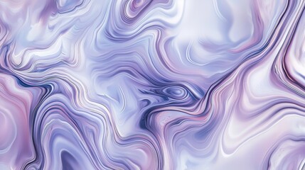 Fototapeta premium A mesmerizing abstract artwork featuring flowing swirls of lavender and soft blues, creating a serene and dreamy atmosphere.
