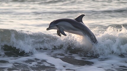 Fototapeta premium dolphin jumping out of water