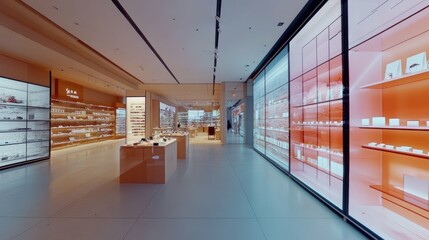 Retail evolution Brick-and-mortar store fading into an augmented reality shopping experience