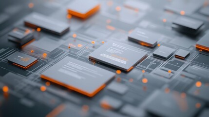 Innovative CRM strategies with engaging visuals and data-driven insights, on a soft gray background