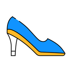 shoes female footwear line icon vector. shoes female footwear sign. isolated symbol illustration