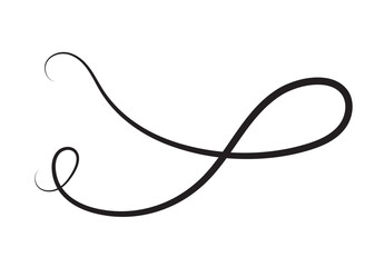 Line calligraphic decoration flat design card certificate ornament