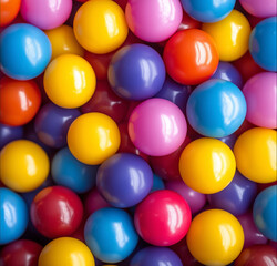 Colorful balls piled up creating textured background