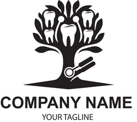 vector dental tree logo desigm 